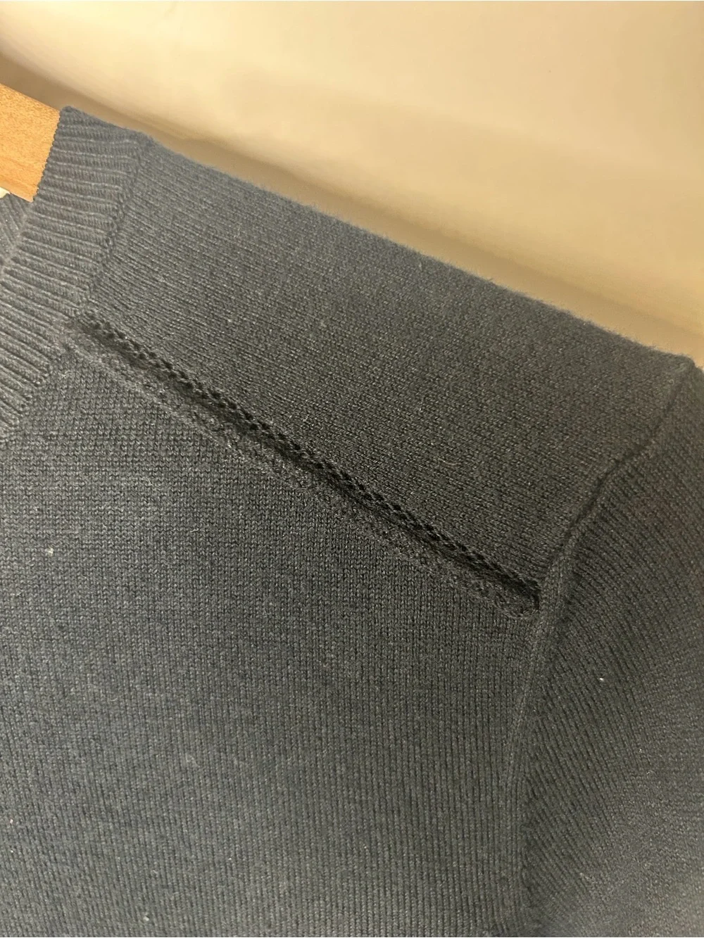 Inhabit Women’s Black Cotton Blend Sweater, Size Small